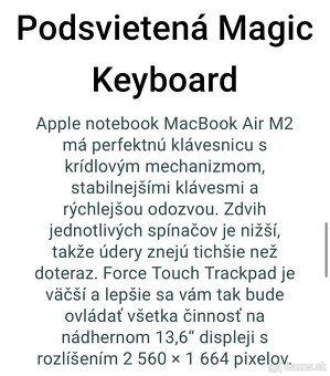 MacBook Air 13" M2 SK 2022 Polnočný - 10