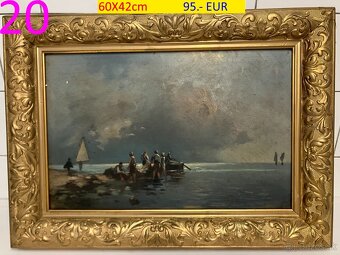 Obrazy olejomaľby rôzne tematiky viac kusov - 10