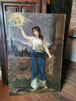 Predám veľký starý obraz z roku 1889 - 10