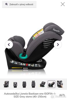 Predám I-SIZE autosedačku Lionelo Bastiaan one 360'+ ISOFIX - 10