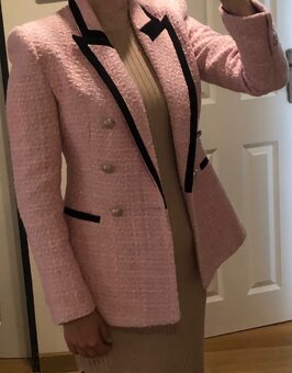 —————-Ružové tvídové sako Zara, XS/34, 30.90 E———- - 10