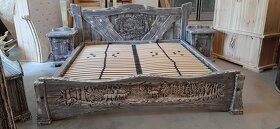 Drevená posteľ Poľovnicke motivy 180×200 vrátane roštov - 10