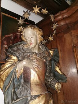 Baroková drevorezba Mária Immaculata na predaj - 10