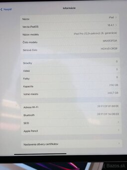 Apple iPad Pro 12,9 M2 256 GB WiFi, príslušenstvo, záruka - 10