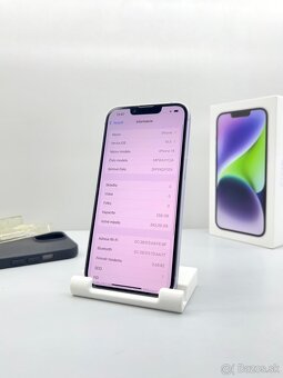 iPhone 14 PURPLE 256GB ORIGINÁL STAV + PRÍSLUŠENSTVO - 10