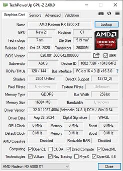 ASUS TUF GAMING AMD RADEON RX 6800 XT 16GB - 10