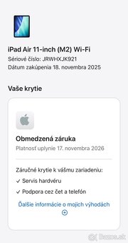 Nový iPad Air 11 M2 128gb Wi-Fi Strieborný Záruka - 10
