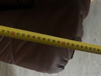 Kožená súprava kreslá, sedačka, taburet - 10