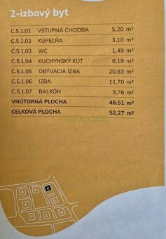 PREDAJ - 2- izbový byt v mestskej časti Dúbravka na ulici Pr - 10