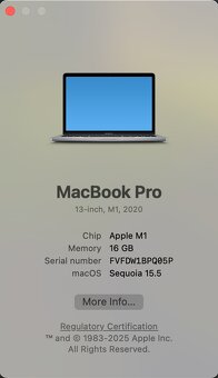 MacBook Pro 13" M1 16GB RAM, 512GB NVME SSD Space Grey - 10
