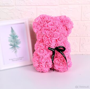 Macko z ruží 40 a 25 cm - všetky farby - ihneď k odberu - 10