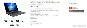 Herný notebook Lenovo Legion 5 Pro 16IAH7H - 10