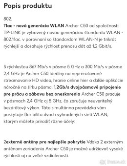 TP-LINK Archer C50 AC1200 v1 WiFi Router - 10