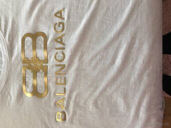 BALENCIAGA gold/white damske tricko M/L - 10