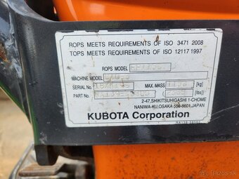 Minirypadlo Kubota U10, r.v.2019, 1241mth - 10