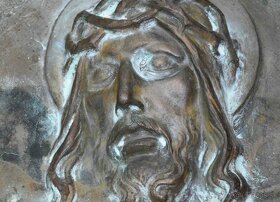 Stará bronzová plastika Ježiša (3,2kg) - 10
