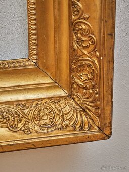 Starožitný pozlátený rám na obraz - Biedermeier, 145 × 90 cm - 10