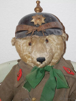 Veľký 65 cm vlastenecký medveď STEIFF z predvojnového obdobi - 10