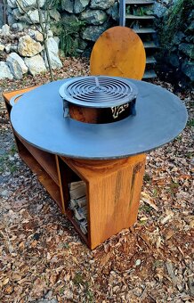 Ohniskovy gril corten pult - 10