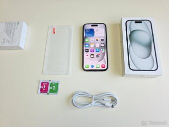 APPLE IPHONE 15 128GB BLACK,ZDRAVIE BATERKY 100% - 10