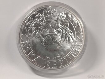 Stříbrná 10 oz investiční mince Český lev 2022 stand, 311gr. - 10