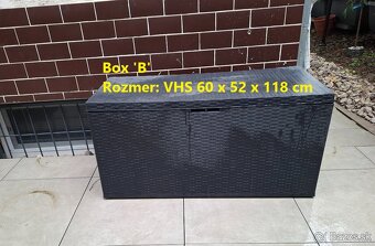 Záhradné sedenie - stôl, stoličky a záhradný box - 10