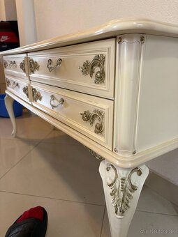3 komody v rokoko štýle, krémovo-zlaté - 10