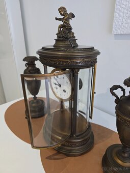 Starožitné krbove hodiny a vazy France - 10