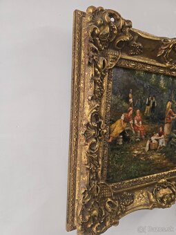 Starožitný obraz maľba na dreve - 10