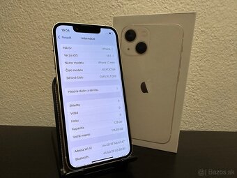 iPhone 13 Mini Biely 100% Zdravie Batérie TOP STAV - 10