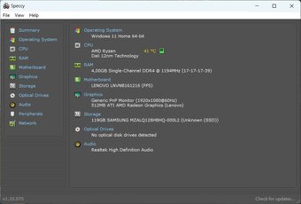 Lenovo Ideapad 3 /AMD Athlon 3020e/4GB RAM/FHD/128GB SSD/Bat - 10