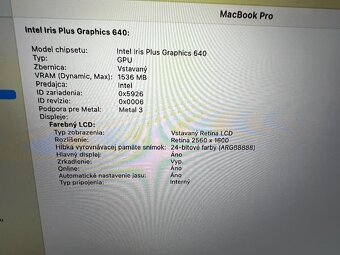 MacBook pro 13” RETINA + Adaptér USB-C /Super cena/ - 10