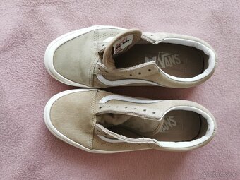 Svetlobéžové Vans tenisky, koža - 10