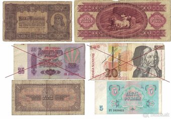 Zbierka bankoviek po 2 eura a 3eur - rôzne - 10