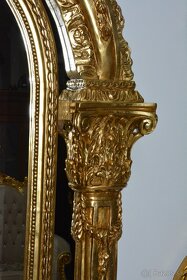 Zámecké řezbované zrcadlo - krásně zdobené - 245cm - 10