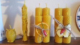 Sviečky zo včelieho vosku a ozdoby na stromček - 10