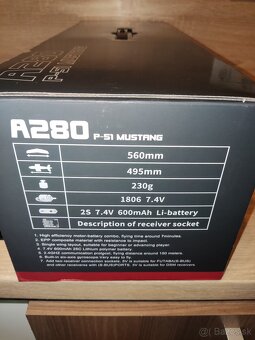 RC Lietadlo XK A280 P-51 Mustang 3D/6D - 10