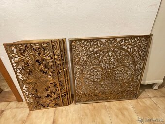 obraz - kovova zlata mandala 80x40cm -50% - 10