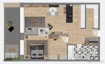 Dovolenkový priestranný 2-izbový apartmán A43 BlueWave Apart - 10