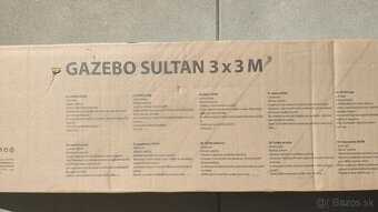 Altánok SULTAN, 3 × 3 m, antracit - 10