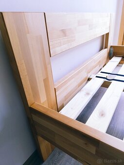 Predám manželskú Bukovú posteľ-novú - 10