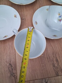 Porcelánová kávová sada - šálky + podšálky - 10