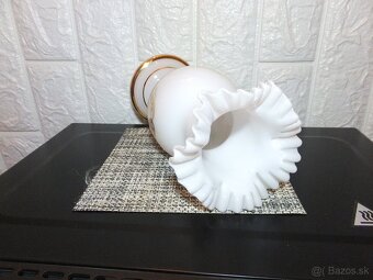 Retro krásná opálová váza, ručně malovaná, Bohemia. - 10