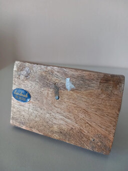 Dekorácia - drevený stromček, nový 13x8x5 cm - 10