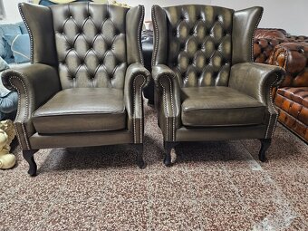 CHESTERFIELD ŠTÝL 3+2xUŠÁK,NOVÁ - 10