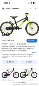Predám Detský bicykel CUBE - 10