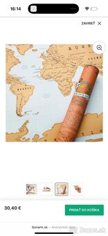 Stieracia mapa sveta Mapa World Scratch Map Stieracia, 88x52 - 10