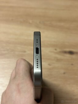 Predám Apple IPhone 15 PRO 128GB Natural Titanium - 10