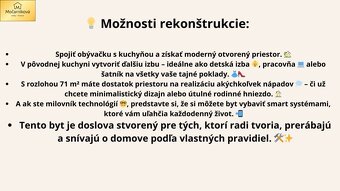 Na predaj: 2-izbový 71m2 byt v Púchove. - 10