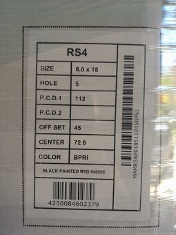 Alu disky R18 5x112 Et45 8J MAM RS4 BPRI Seat Audi Vw Škoda - 10